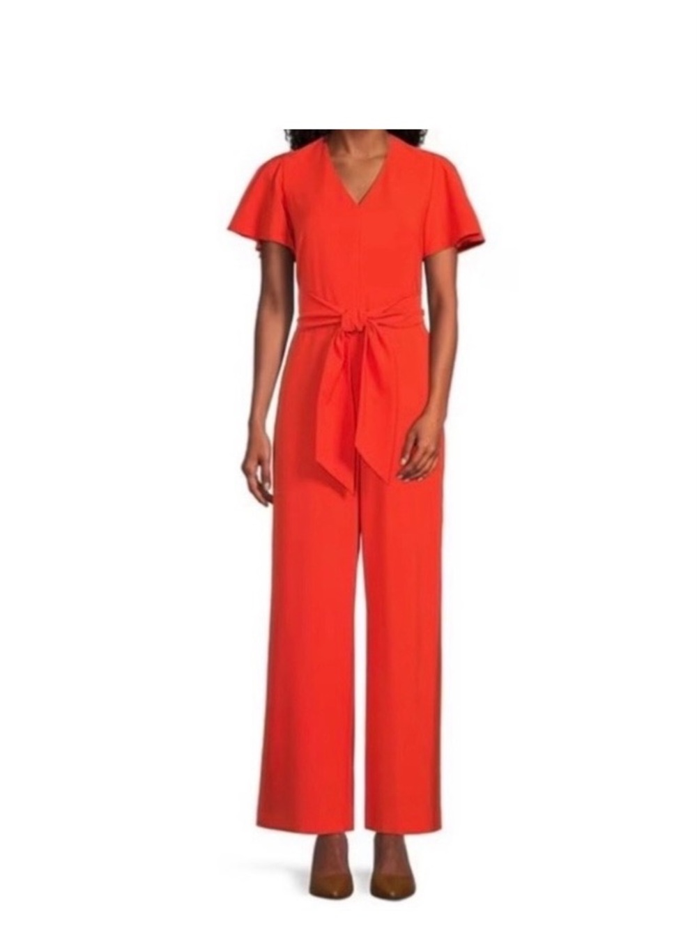 Preston & York Coral Tie-Waist V-Neck Jumpsuit - Sizes 16 - NWT!